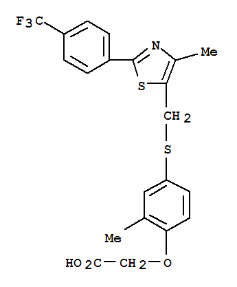 2-[2-Methyl-4-({4-methyl-2-[4-(trifluoromethyl)-phenyl]-thiazol-5-yl}-methylthio)-phenoxy]-acetic acid