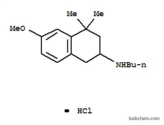 Molecular Structure of 32038-41-8 (N-butyl-6-methoxy-4,4-dimethyl-tetralin-2-amine hydrochloride)