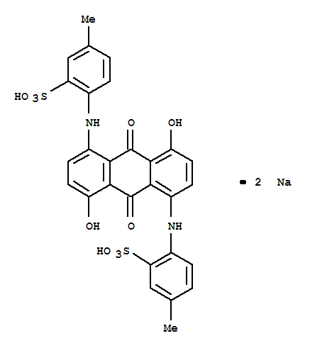 Benzenesulfonic acid,2,2'-[(9,10-dihydro-4,8-dihydroxy-9,10-dioxo-1,5-anthracenediyl)diimino]bis[5-methyl-,sodium salt (1:2)