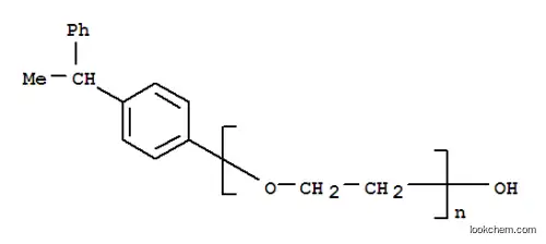 Molecular Structure of 32171-27-0 (Poly(oxy-1,2-ethanediyl), .alpha.-4-(1-phenylethyl)phenyl-.omega.-hydroxy-)
