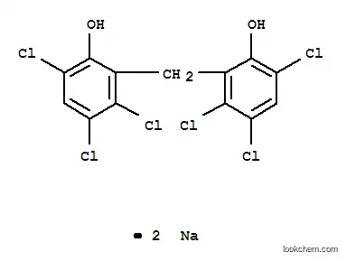 Molecular Structure of 3247-34-5 (disodium 2,2'-methylenebis[3,4,6-trichlorophenolate])