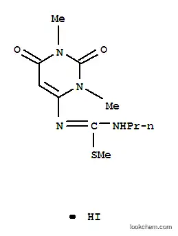 Molecular Structure of 32532-46-0 (Pseudourea, 2-methyl-3-propyl-1-(1,2,3,6-tetrahydro-1,3-dimethyl-2,6-d ioxo-5-pyrimidinyl)-2-thio-, monohydriodide)