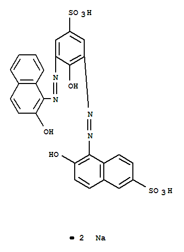 2-Naphthalenesulfonicacid,6-hydroxy-5-[2-[2-hydroxy-3-[2-(2-hydroxy-1-naphthalenyl)diazenyl]-5-sulfophenyl]diazenyl]-,sodium salt (1:2)