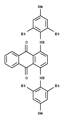 Molecular Structure of 32724-62-2 (9,10-Anthracenedione,1,4-bis[(2,6-diethyl-4-methylphenyl)amino]-)