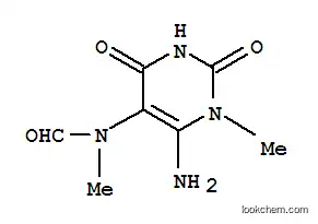 Molecular Structure of 33130-54-0 (2,4-Pyrimidinedione, 1,2,3,4-tetrahydro-6-amino-5-formylmethylamino-1- methyl-)