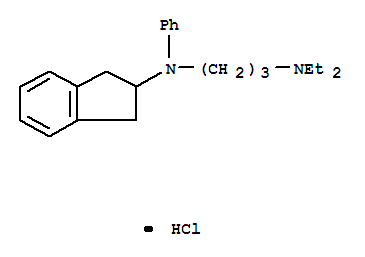 1,3-Propanediamine,N1-(2,3-dihydro-1H-inden-2-yl)-N3,N3-diethyl-N1-phenyl-, hydrochloride (1:1)