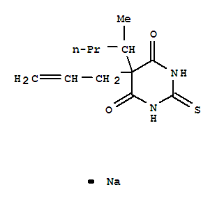 5-allyl-5-(1-methylbutyl)-2-thiobarbituric acid, sodium derivative