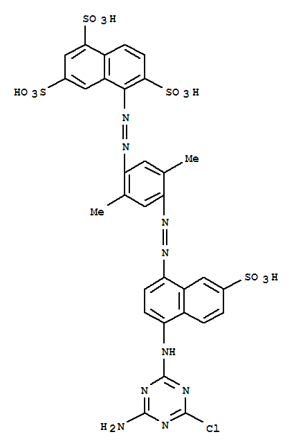1,3,6-Naphthalenetrisulfonicacid,5-[2-[4-[2-[4-[(4-amino-6-chloro-1,3,5-triazin-2-yl)amino]-7-sulfo-1-naphthalenyl]diazenyl]-2,5-dimethylphenyl]diazenyl]-