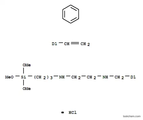 Molecular Structure of 34937-00-3 (3-(N-Styrylmethyl-2-aminoethylamino)-propyltrimethoxysilane hydrochloride)