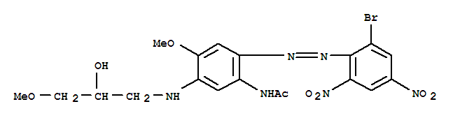 Acetamide,N-[2-[2-(2-bromo-4,6-dinitrophenyl)diazenyl]-5-[(2-hydroxy-3-methoxypropyl)amino]-4-methoxyphenyl]-