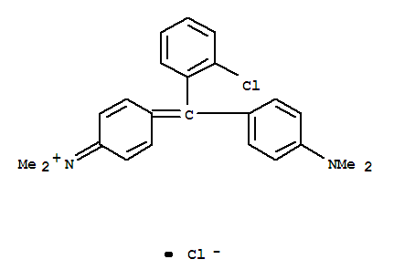 Methanaminium,N-[4-[(2-chlorophenyl)[4-(dimethylamino)phenyl]methylene]-2,5-cyclohexadien-1-ylidene]-N-methyl-,chloride (1:1) cas  3521-06-0