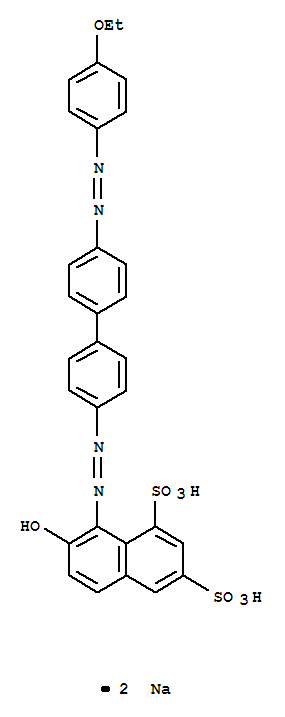 1,3-Naphthalenedisulfonicacid,8-[2-[4'-[2-(4-ethoxyphenyl)diazenyl][1,1'-biphenyl]-4-yl]diazenyl]-7-hydroxy-,sodium salt (1:2) cas  3530-19-6