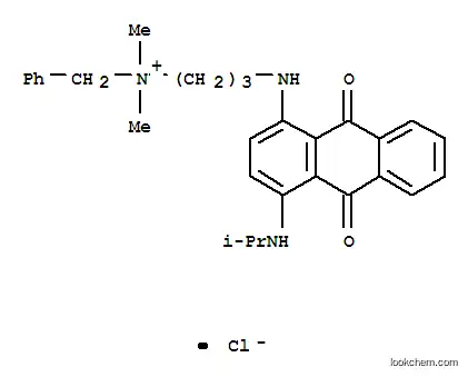 Molecular Structure of 35402-38-1 (benzyl[3-[[9,10-dihydro-4-[isopropylamino]-9,10-dioxo-1-anthryl]amino]propyl]dimethylammonium chloride)