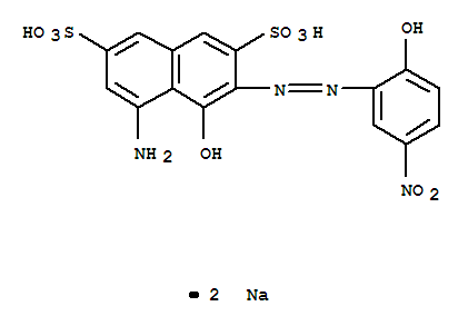 2,7-Naphthalenedisulfonicacid, 5-amino-4-hydroxy-3-[2-(2-hydroxy-5-nitrophenyl)diazenyl]-, sodium salt(1:2)