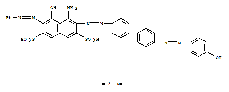 disodium 4-amino-5-hydroxy-3-[[4'-[(4-hydroxyphenyl)azo][1,1'-biphenyl]-4-yl]azo]-6-(phenylazo)naphthalene-2,7-disulphonate CAS No.3626-28-6
