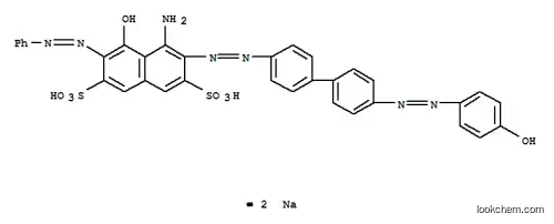 Molecular Structure of 3626-28-6 (disodium 4-amino-5-hydroxy-3-[[4'-[(4-hydroxyphenyl)azo][1,1'-biphenyl]-4-yl]azo]-6-(phenylazo)naphthalene-2,7-disulphonate)