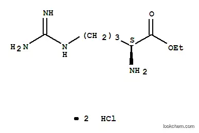 Molecular Structure of 36589-29-4 (L-Arginine ethyl ester dihydrochloride)