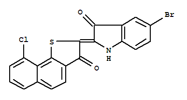 3H-Indol-3-one,5-bromo-2-(9-chloro-3-oxonaphtho[1,2-b]thien-2(3H)-ylidene)-1,2-dihydro-