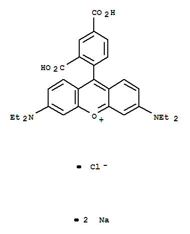 Xanthylium, 9-(2,4-dicarboxyphenyl)-3,6-bis(diethylamino)-, chloride, disodium salt