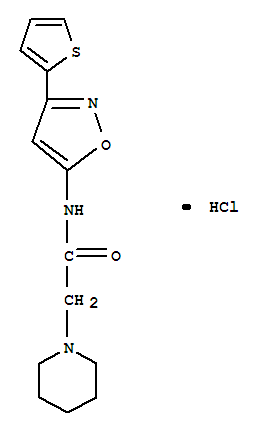 1-Piperidineacetamide,N-[3-(2-thienyl)-5-isoxazolyl]-, hydrochloride (1:1)