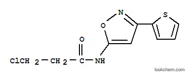 Molecular Structure of 37853-43-3 (Propanamide, 3-chloro-N-(3-(2-thienyl)-5-isoxazolyl)-)