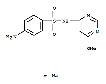 Benzenesulfonamide,4-amino-N-(6-methoxy-4-pyrimidinyl)-, sodium salt (1:1)
