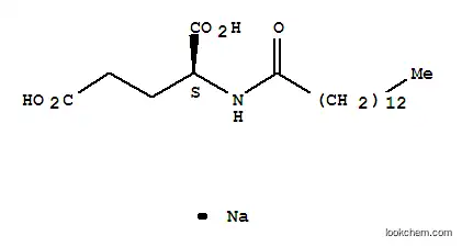 Molecular Structure of 38517-37-2 (sodium hydrogen N-(1-oxotetradecyl)-L-glutamate)