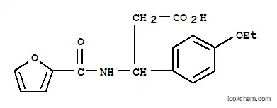 Molecular Structure of 385400-96-4 (3-(4-ETHOXY-PHENYL)-3-[(FURAN-2-CARBONYL)-AMINO]-PROPIONIC ACID)