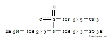 Molecular Structure of 38850-60-1 (3-[[3-(dimethylamino)propyl][(tridecafluorohexyl)sulphonyl]amino]propanesulphonic acid)