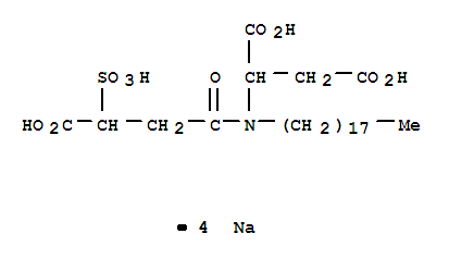 Aspartic acid,N-(3-carboxy-1-oxo-3-sulfopropyl)-N-octadecyl-, sodium salt (1:4)