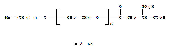 Poly(oxy-1,2-ethanediyl),a-(3-carboxy-1-oxo-3-sulfopropyl)-w-(dodecyloxy)-, sodium salt (1:2)