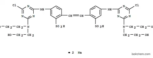Molecular Structure of 4028-32-4 (disodium 4,4'-bis[[4-[bis(2-hydroxyethyl)amino]-6-chloro-1,3,5-triazin-2-yl]amino]stilbene-2,2'-disulphonate)