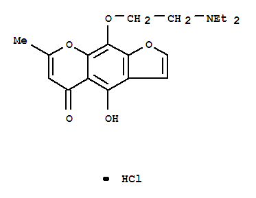 5H-Furo[3,2-g][1]benzopyran-5-one,9-[2-(diethylamino)ethoxy]-4-hydroxy-7-methyl-, hydrochloride (1:1)
