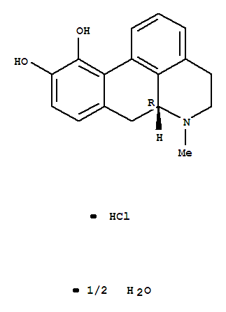 4H-Dibenzo[de,g]quinoline-10,11-diol,5,6,6a,7-tetrahydro-6-methyl-, hydrochloride, hydrate (2:2:1), (6aR)-(41372-20-7 )
