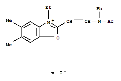 Benzoxazolium,2-[2-(acetylphenylamino)ethenyl]-3-ethyl-5,6-dimethyl-, iodide (1:1)