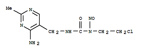 Molecular Structure of 42471-28-3 (Urea,N'-[(4-amino-2-methyl-5-pyrimidinyl)methyl]-N-(2-chloroethyl)-N-nitroso-)