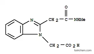 Molecular Structure of 436087-05-7 ((2-METHYLCARBAMOYLMETHYL-BENZOIMIDAZOL-1-YL)-ACETIC ACID)