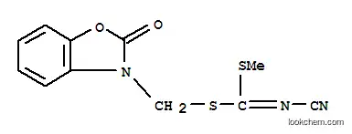 Molecular Structure of 444791-13-3 (METHYL [(2-OXOBENZO[D]OXAZOL-3(2H)-YL)METHYL]CYANOCARBONIMIDODITHIOATE)