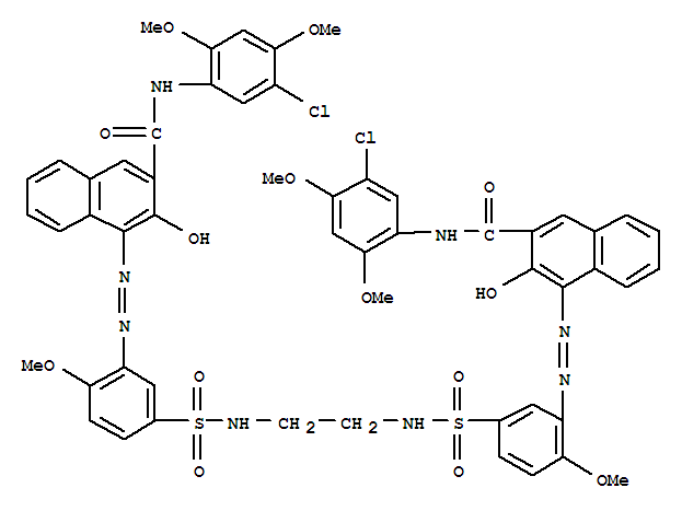 2-Naphthalenecarboxamide,4,4'-[1,2-ethanediylbis[iminosulfonyl(6-methoxy-3,1-phenylene)-2,1-diazenediyl]]bis[N-(5-chloro-2,4-dimethoxyphenyl)-3-hydroxy-