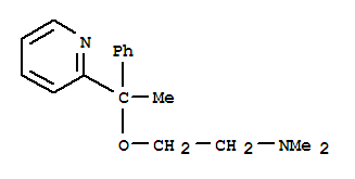 Molecular Structure of 469-21-6 (Ethanamine,N,N-dimethyl-2-[1-phenyl-1-(2-pyridinyl)ethoxy]-)