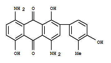 4,8-diamino-1,5-dihydroxy-2-(4-hydroxy-3-methylphenyl)anthracene-9,10-dione