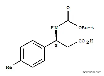 Molecular Structure of 479064-96-5 (Boc-(S)-3-Amino-3-(4-methylphenyl)propionic acid)