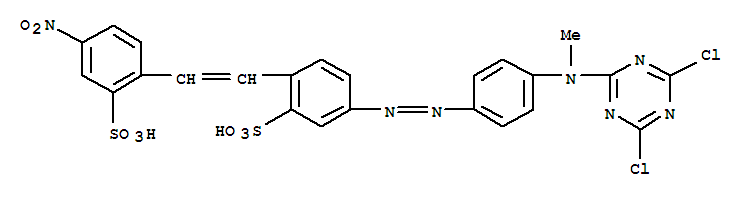 Benzenesulfonic acid,5-[[4-[(4,6-dichloro-1,3,5-triazin-2-yl)methylamino]phenyl]azo]-2-[2-(4-nitro-2-sulfophenyl)ethenyl]-(9CI)