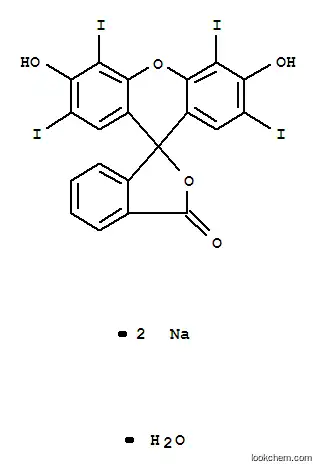 Spiro[isobenzofuran-1(3H),9'-[9H]xanthen]-3-one,3',6'-dihydroxy-2',4',5',7'-tetraiodo-, sodium salt, hydrate (1:2:1)