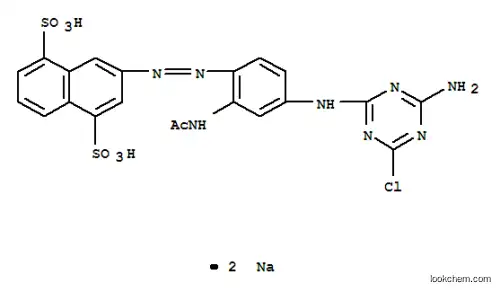 Molecular Structure of 4988-30-1 (disodium 3-[[2-(acetylamino)-4-[(4-amino-6-chloro-1,3,5-triazin-2-yl)amino]phenyl]azo]naphthalene-1,5-disulphonate)