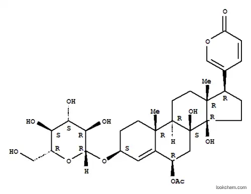 Molecular Structure of 507-60-8 (6-beta-acetoxy-3-beta(beta-D-glucopyranosyloxy)-8,14-dihydroxybufa-4,20,22-trienolide)