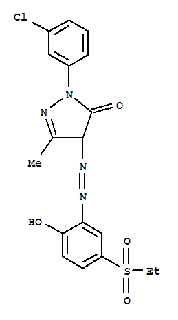 3H-Pyrazol-3-one,2-(3-chlorophenyl)-4-[2-[5-(ethylsulfonyl)-2-hydroxyphenyl]diazenyl]-2,4-dihydro-5-methyl-