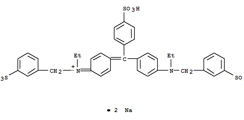 Benzenemethanaminium,N-ethyl-N-[4-[[4-[ethyl[(3-sulfophenyl)methyl]amino]phenyl](4-sulfophenyl)methylene]-2,5-cyclohexadien-1-ylidene]-3-sulfo-,inner salt, sodium salt (1:2)