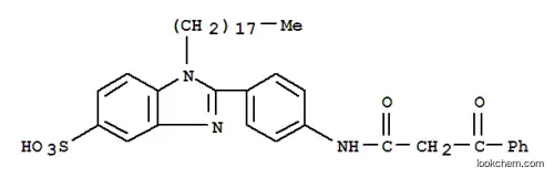 Molecular Structure of 5149-72-4 (2-[4-[(1,3-dioxo-3-phenylpropyl)amino]phenyl]-1-octadecyl-1H-benzimidazole-5-sulphonic acid)