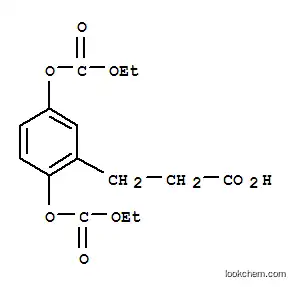 Molecular Structure of 51944-00-4 (3-[2,5-bis(ethoxycarbonyloxy)phenyl]propanoic acid)